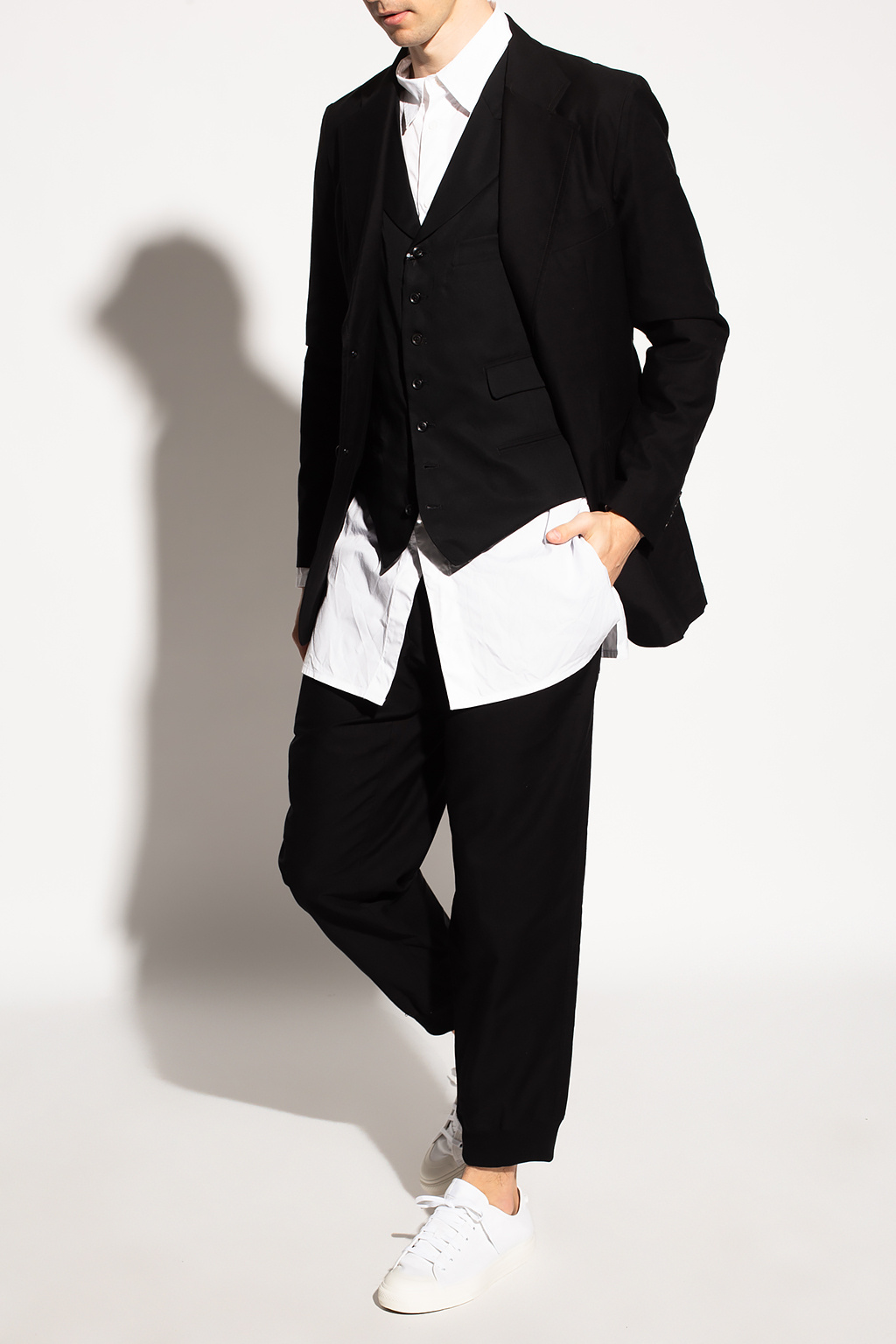 Yohji Yamamoto trousers halterneck with pin tucks